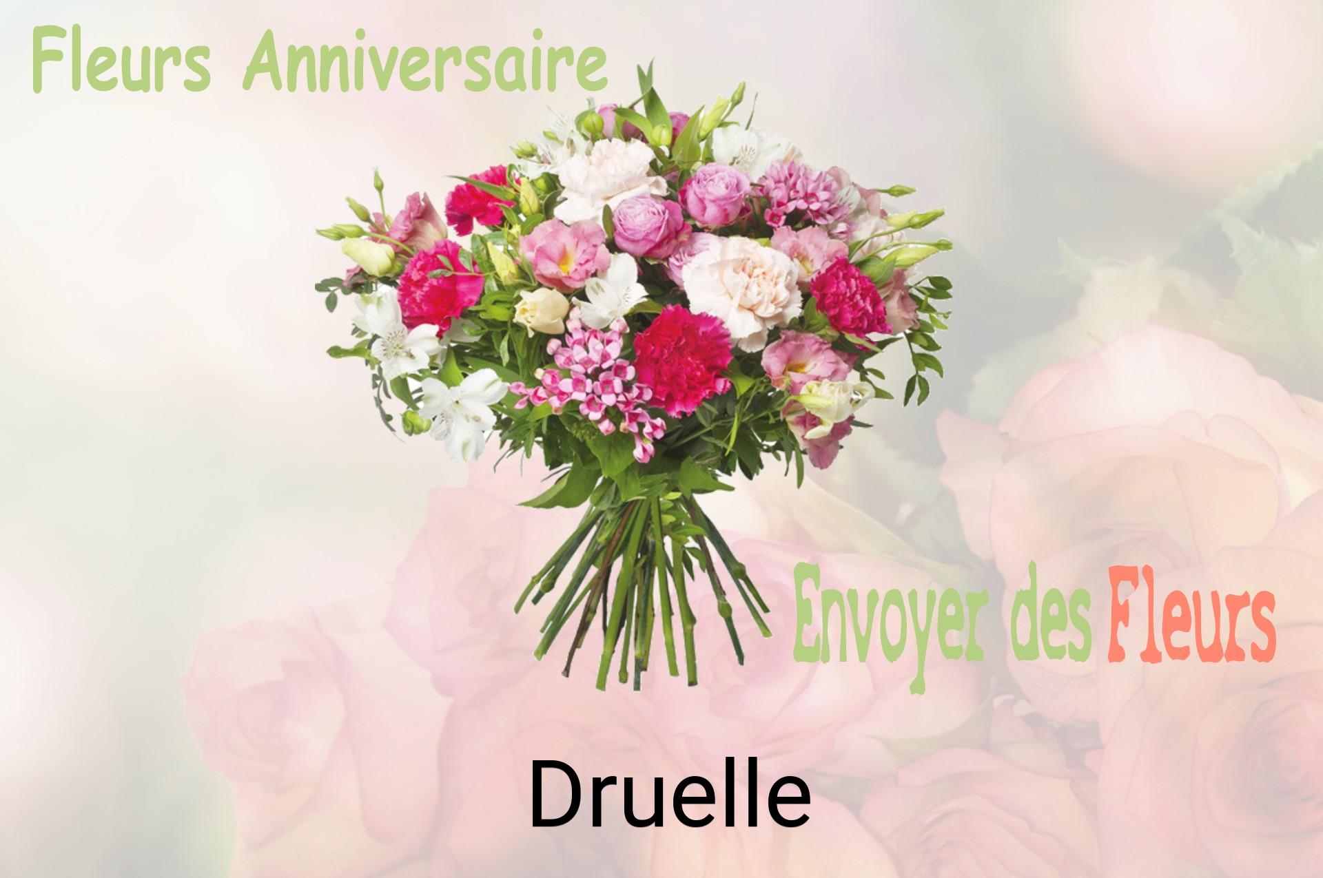 Bouquet de fleurs d’anniversaire livré à Druelle